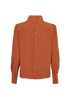 Chloe Turtleneck Button-Up Shirt, back view