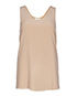Chloe Peach Silk Vest Top, front view