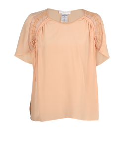 Chloe Short Sleeve, Silk, Pink, UK16, 3*