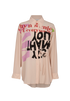 Chloé Artist Slogan Printed Silk Casual Shirt, front view