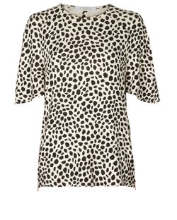 Chloé Knitted Top, Viscose, Black/Cream, UK M, 2*