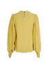 Chloe Tie-Neck Blouse, &pound;70, Clothing, Yellow, Cotton/Silk, Back view