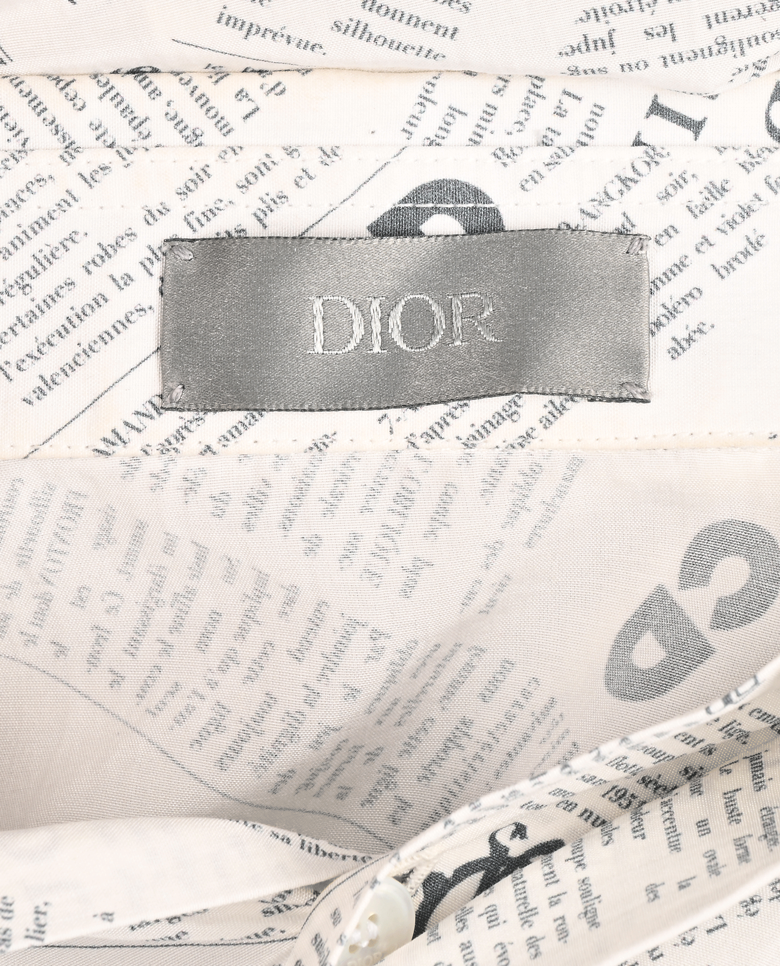 Christian Dior X Arsham Newspaper Shirt, &pound;450, Clothing, Black/White, Cotton, Other view