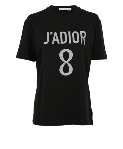Christian Dior J'adior T Shirt, &pound;275, Clothing, Black, Cotton, Front view