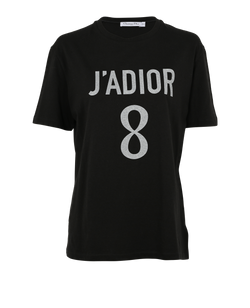 Christian Dior J'adior T Shirt, Cotton, Black, Sz L, 3*