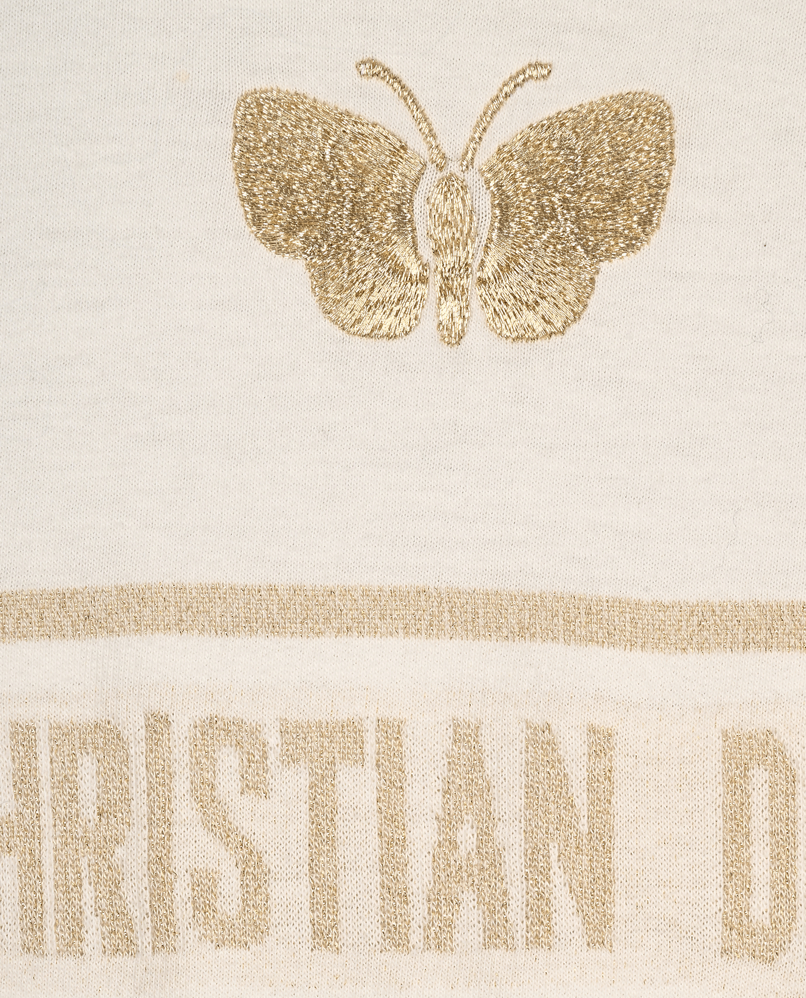 Christian Dior Logo T-Shirt, &pound;220, Clothing, Gold/White, Cotton, Other view