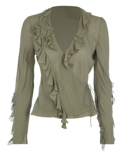 Christian Dior Ruffled Blouse, front view
