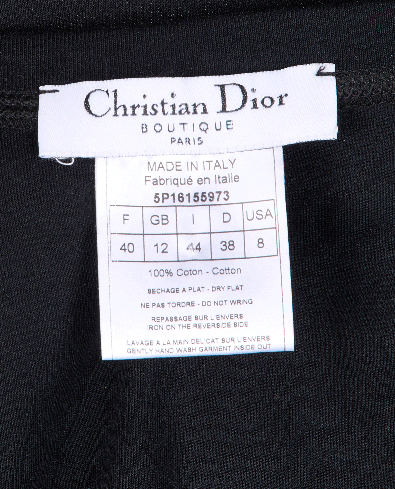 Christian Dior Peace Sign Top, &pound;150, Clothing, Black, Cotton/Crystal, Other view