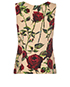 Dolce & Gabbana Rose Printed Sleeveless Top, back view