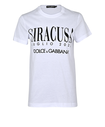 Dolce & Gabbana Siracusa Print T-Shirt, £110, Clothing, White, Cotton, Front view