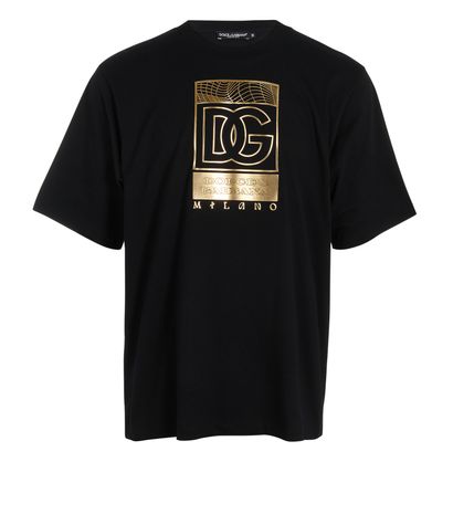 Dolce & Gabbana x UNXD Logo Tee, £150, Clothing, Black/Gold, Cotton, Front view