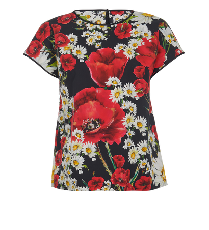 Dolce & Gabbana Poppies Daisies Top, front view