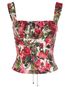 Dolce & Gabbana Lace Up Floral Print Corset, front view