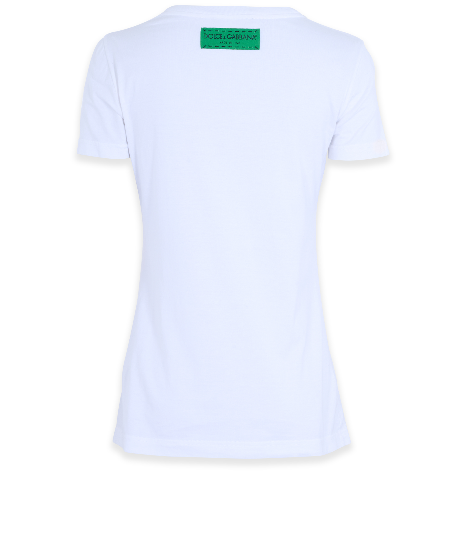 Dolce & Gabbana Logo Embellished T-Shirt, &pound;130, Clothing, White, Cotton, Back view