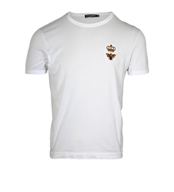 Dolce & Gabbana King Bee Embroidered T-Shirt, Mens, Cotton, White, Sz S,2*