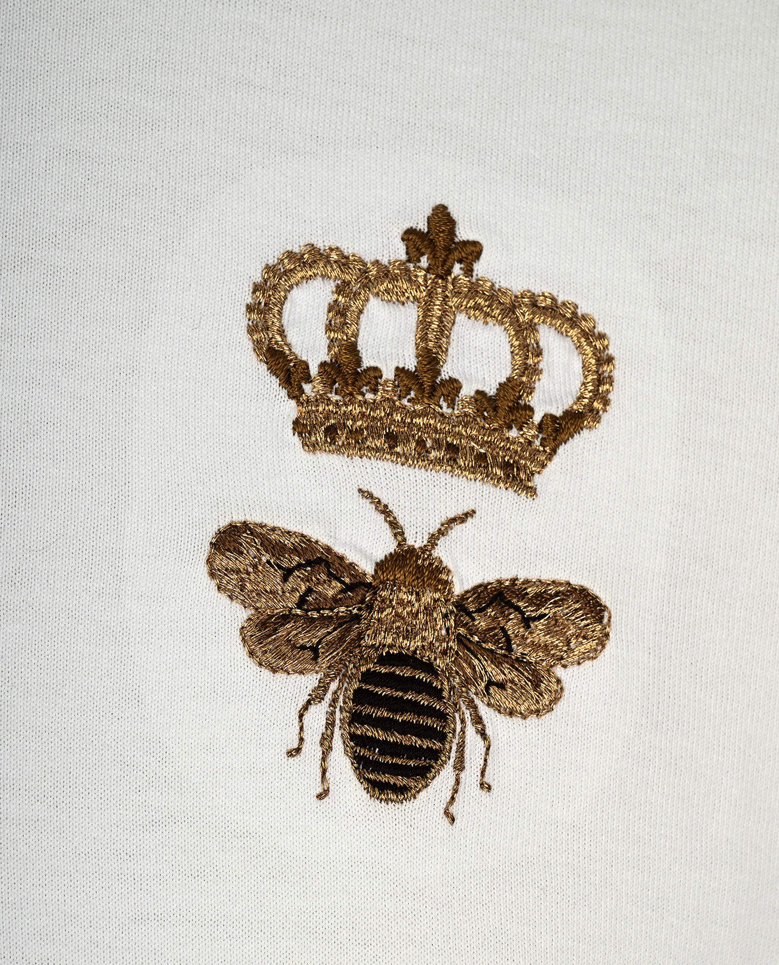 Dolce & Gabbana King Bee Embroidered T-Shirt, &pound;180, Clothing, White, Cotton, Other view