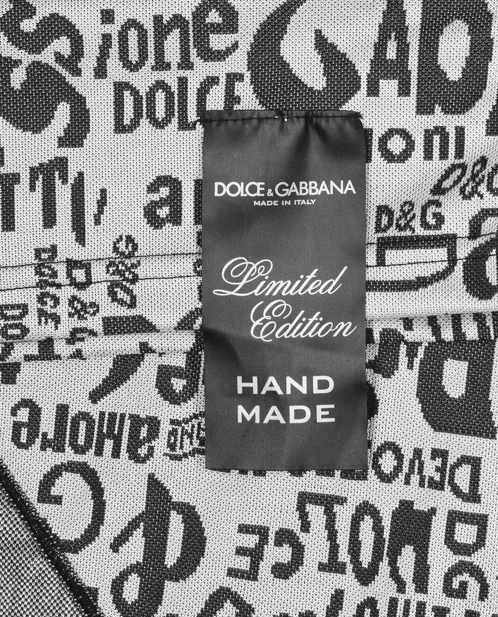 Dolce & Gabbana Lettering Print T-Shirt, &pound;110, Clothing, Black/Silver, Cotton, Other view