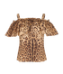 Dolce & Gabbana Leopard Print Top, &pound;150, Clothing, Brown, Cotton, Front view