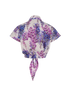 Dolce & Gabbana Floral Tie Waist Crop Shirt, &pound;250, Clothing, Purple/White, Cotton, Back view