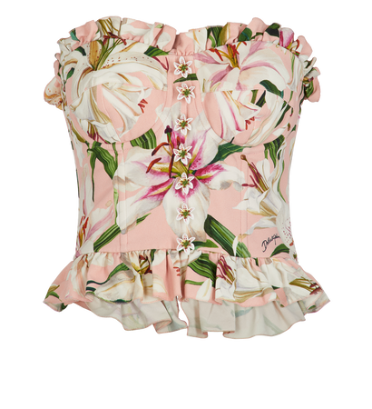 Dolce And Gabbana Flower Print Bustier, front view