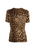 Dolce & Gabbana Leopard Print Top, &pound;195, Clothing, Beige/Brown, Silk, Back view