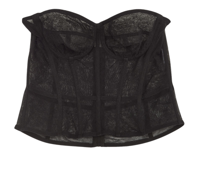 Dolce & Gabbana Tulle CTTN Bustier Top, £90, Clothing, Black, Cotton/Elastane/Nylon, Front view