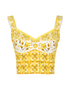 Dolce & Gabbana Cropped Poplin Corset Top, front view