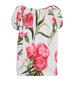 Dolce Gabbana Floral Top, Cotton, Multi, UK8, 3*