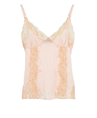 Dolce & Gabbana Lace-Trimmed Camisole Top, &pound;90, Clothing, Pink, Nylon/Silk, Front view