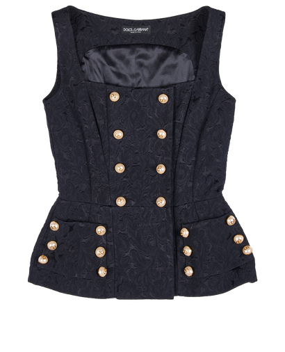 Dolce & Gabbana Jacquard Sleeveless Top, front view