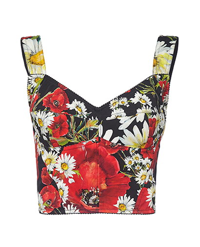 Dolce & Gabbana Corset Top, £165, Clothing, Black/Red, Silk, Front view