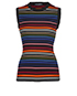 Dolce and Gabbana Stripe Sleeveless Top, front view