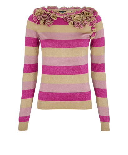 Dolce & Gabbana Rose Top, &pound;90, Clothing, Gold/Pink, Viscose, Front view