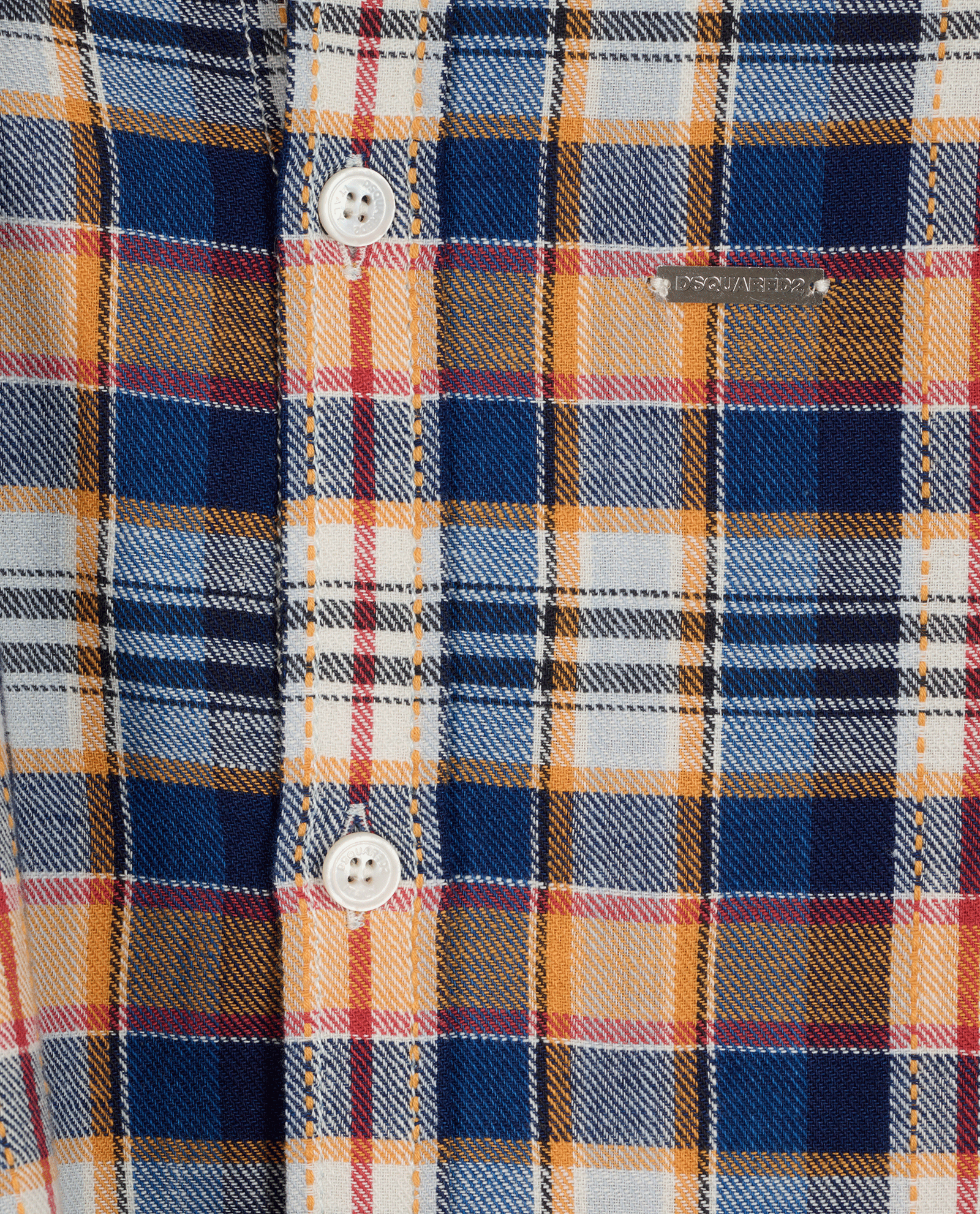 DSquared Check Shirt, &pound;60, Clothing, Blue/Yellow, Cotton, Other view