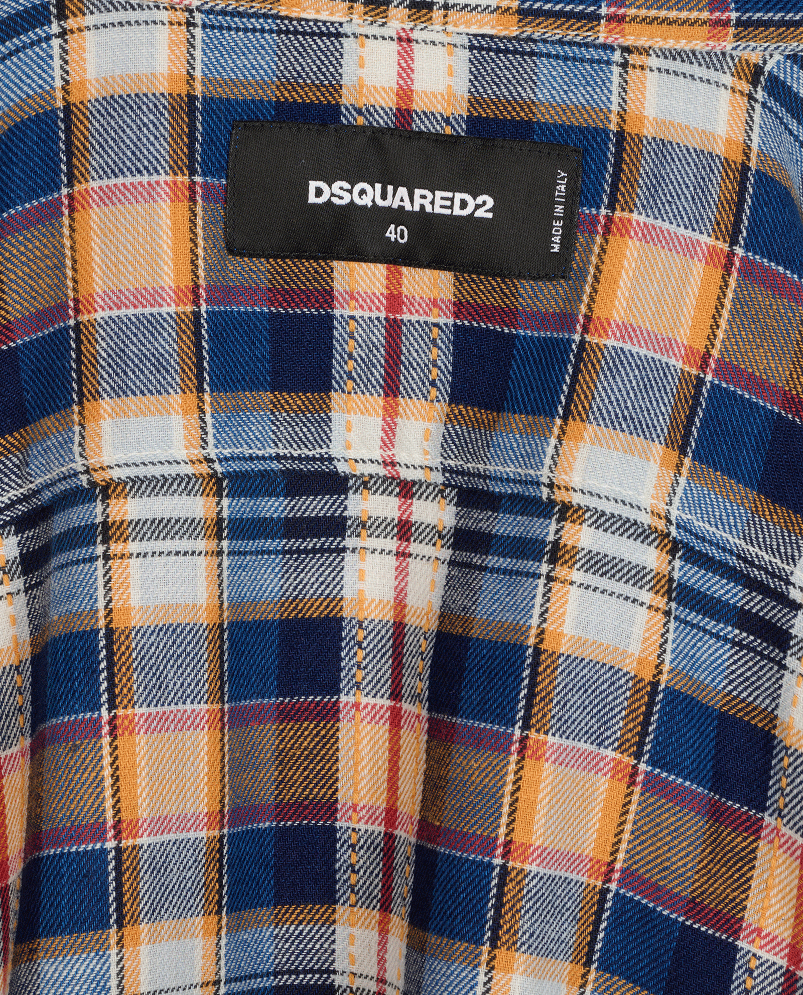 DSquared Check Shirt, &pound;60, Clothing, Blue/Yellow, Cotton, Other view