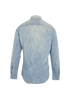 D Squared Distressed & Wash-Effect Shirt, &pound;120, Clothing, Blue, Cotton, Back view