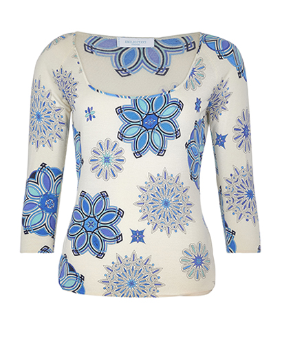 Emilio Pucci Frenze Printed Top, front view