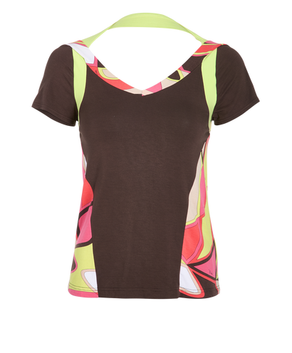 Emilio Pucci Haltered Neck T-Shirt, front view