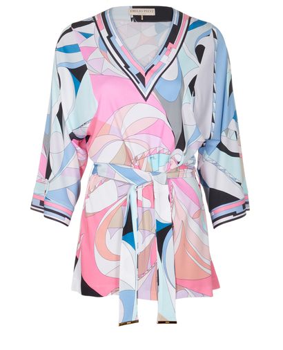 Emilio Pucci Belted Tunic Top, front view