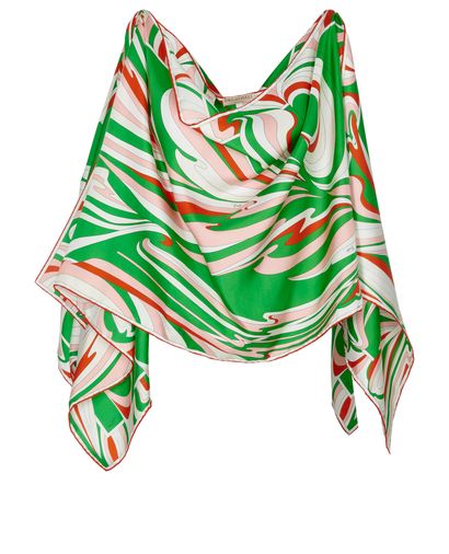Emilio Pucci Swirl Print Beach Poncho, front view