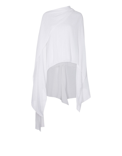 Erdem Eloise Crepone High Neck Cape Top, front view