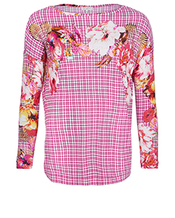 Etro Floral Top, Wool, Pink/White, 12, 3*