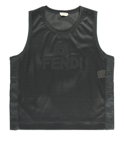 Fendi Logo Mesh Tank Top, front view