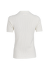 Fendi Logo Ribbed Short Sleeve Top, &pound;190, Clothing, White, Polyester (Polymer)/Viscose, Back view
