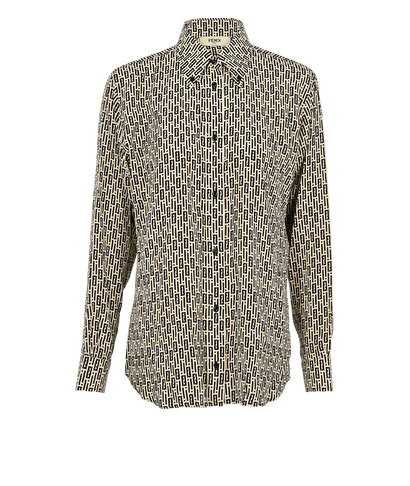Fendi Shirt, &pound;350, Clothing, Black/Cream, Silk, Front view