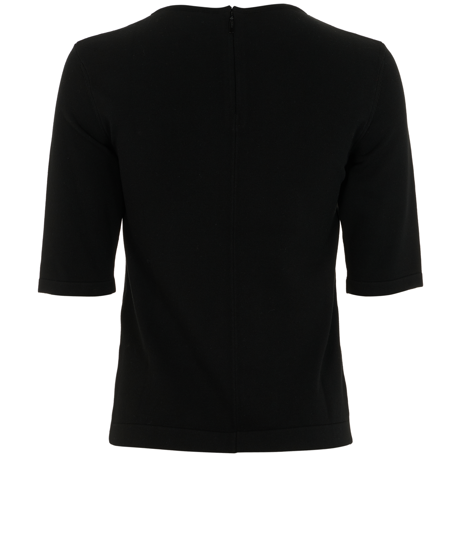 Fendi Perforated Short Sleeve Top, &pound;180, Clothing, Black, Viscose, Back view