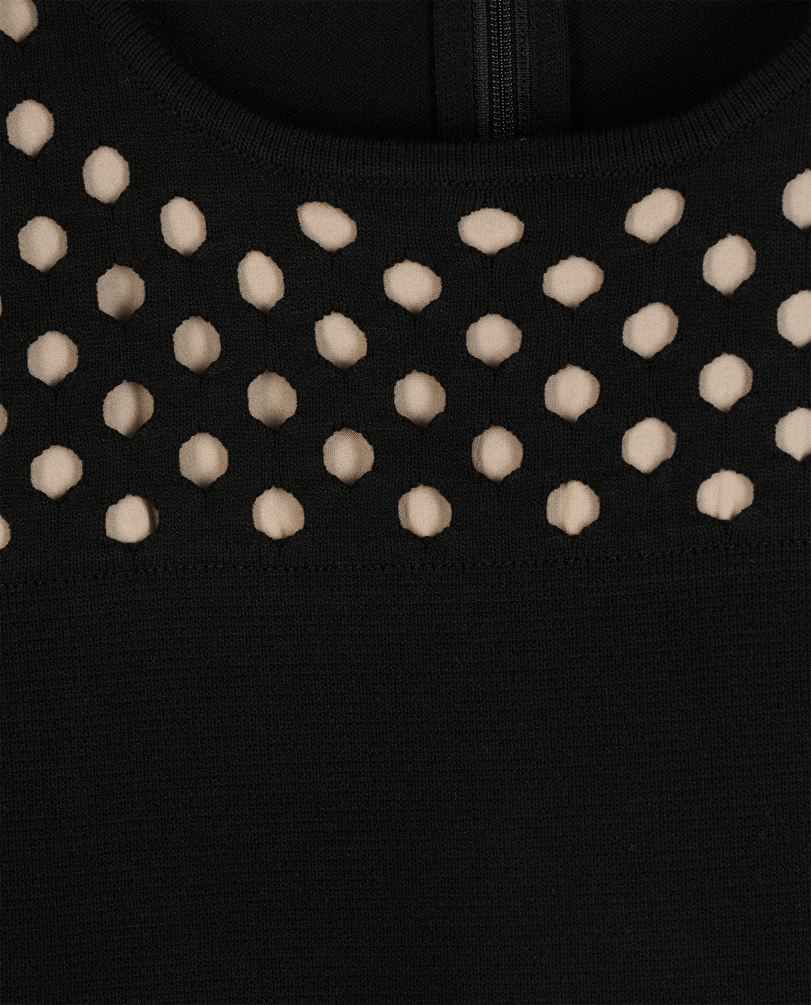 Fendi Perforated Short Sleeve Top, &pound;180, Clothing, Black, Viscose, Other view