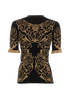 Fendi Printed Short Sleeve Top, back view