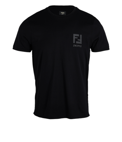 Fendi X Skims FF T-Shirt, &pound;80, Clothing, Black, Cotton, Front view