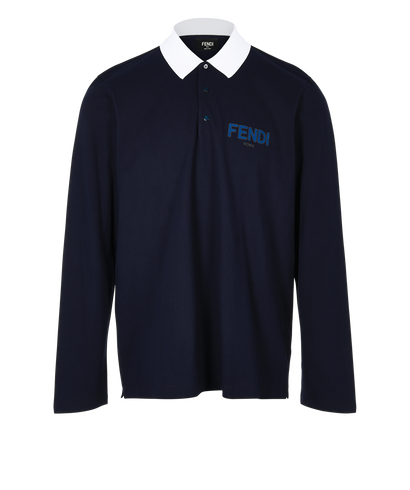 Fendi Logo Long Sleeves Polo, front view